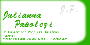 julianna papolczi business card